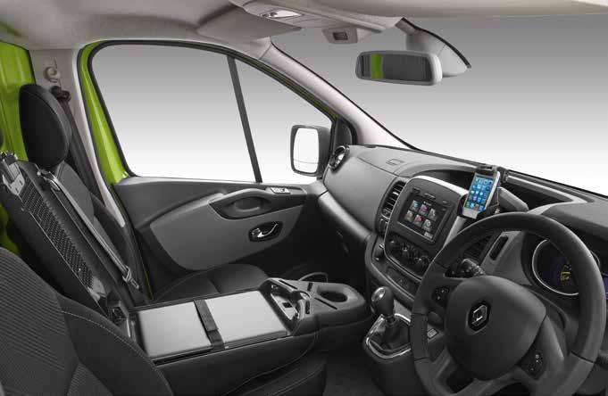 Keeping you mobile The Renault Trafic has been specifically designed to meet your professional needs and provide you the ability to have a truly mobile office, packed with clever solutions.