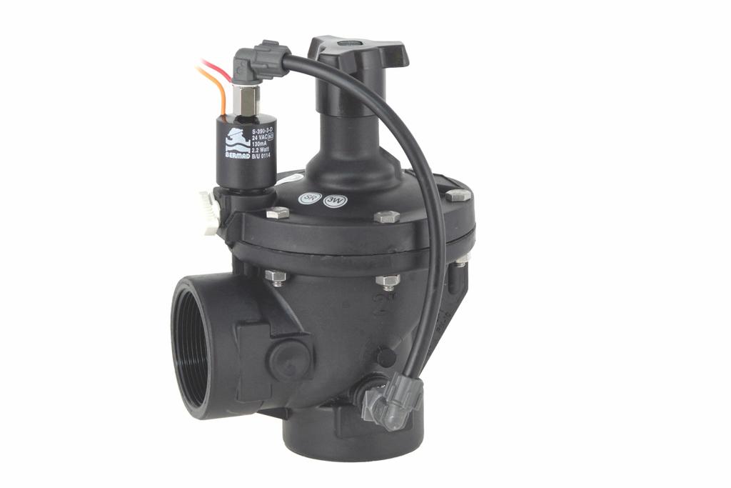 2-way 24 VAC, Electrically operated valve The electrically operated valve is fitted with a solenoid.