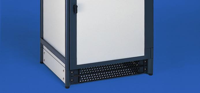 5 The 19 mounting level can be set in the depth in 25 mm increments. This allows higher front panel structures to also be installed when using a door.
