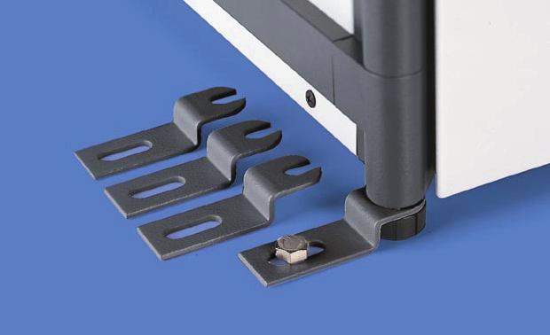 components with the earthing bar For cables up to 25 mm 2 20 contact clamps W H S U h d kg Model