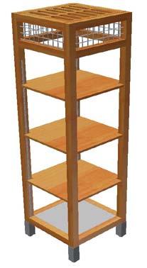 Shelving Towers SD-TW-102 SD-TW-103 SD-TW-104 Solid maple and maple plywood