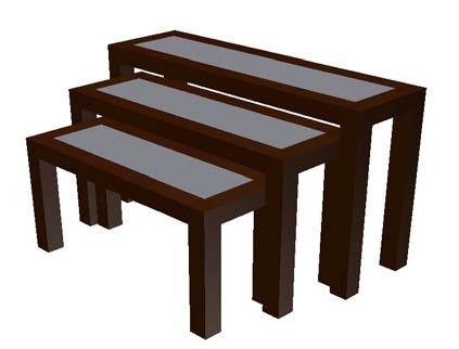 Floral Tables - Nesting TB-N-105 TB-N-122 Solid maple and maple