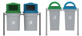 Available in multiple colours for sorting between biodegradable, hazardous, and recyclable waste.