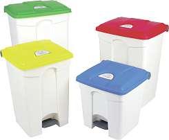 Plastic Step on Containers Product Code: SO30, SO45, SO70 or SO70 4 sizes (30,45,70 and 90 litres) 2 base colours; white or grey 4