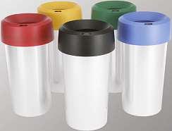 Slim Metal Look Plastic Recycling Bins Product Code: SLIM55 or SLIM70 Super metal look plastic bins for recycling.