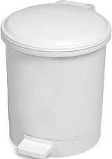 Rectangular Plastic Pedal Bin White Product Code: WMPED Pedal operated 16 litre plastic pedal bin. Squared Pedal Bin with plastic inner bucket.