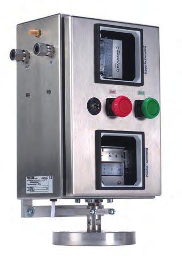 The controller operates according to the principle of quiescent with the external medium air. The associated safety valves operate on the principle of relief.