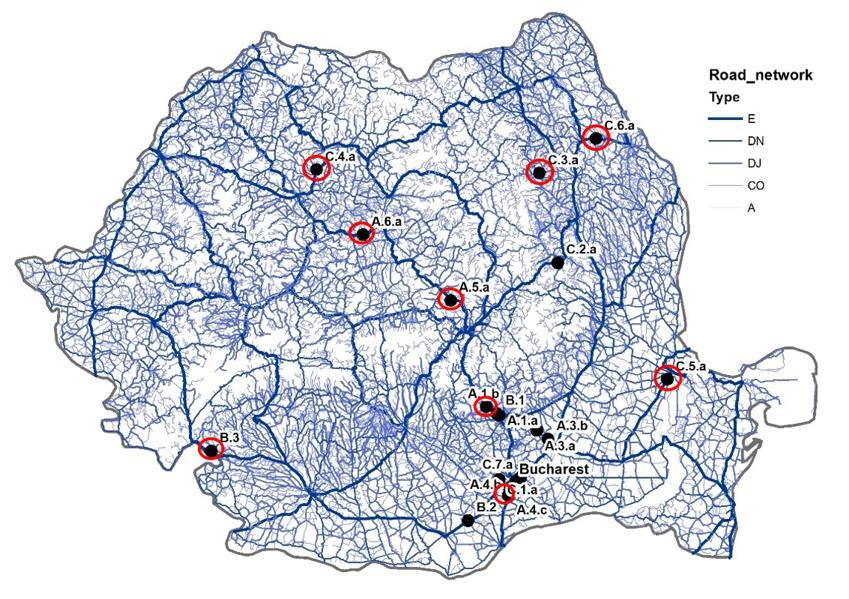 Safety of Romania s Road Network Main crash clusters (potential