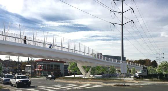 Open V Pier Design Looking West from Fairfax Dr Ramp Over I-66 &