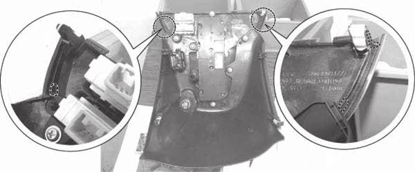 The joint section between Instrument Panel Illumination (1) and the harness contains LED inside.