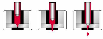 both examples the die size is the same but the distance from the edge of the die to the pads in the needle diagram is 1.5mm on each side and 0.