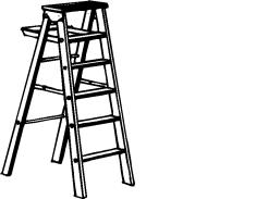 00 8hr PAINT & WALLPAPER Ladder, Step 12 15 work height, base 32 wide x 76 spread, 55 lb $ 30.