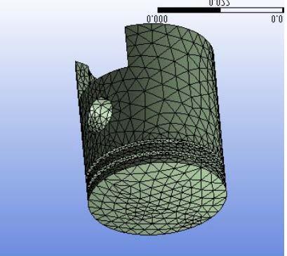 IV. STEPS IN CAD AND FEA The design of the piston starts with the definition of the piston geometry using 3D CAD software.