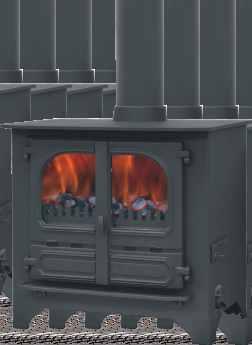 The Highlander 8 and 10 central heating models are available as the New - Solo single door or double doors model options Highlander 10 HETAS Approved The Highlander-8 and 10 have a built