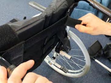 . To detach the rear wheel from the frame, press & hold the release button and remove the wheel from the frame.