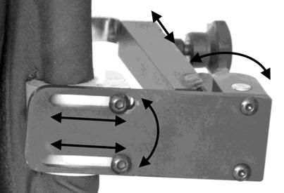 to the wheelchair frame using the same method as standard legrests (see page 8, step 3) To adjust legrest