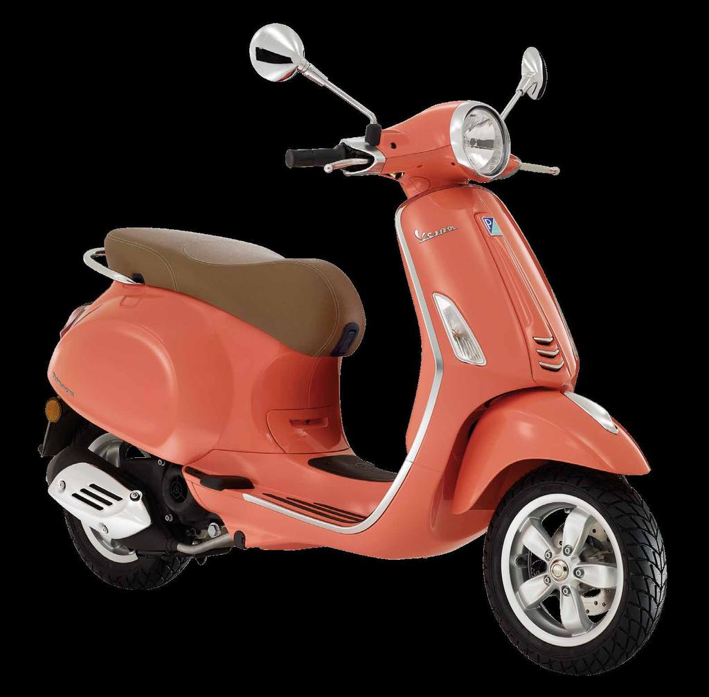 ground, ensuring greater comfort for rider and passenger. The longer wheelbase and overall length boosts stability while maintaining the agility typical of every Vespa.