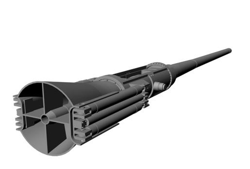 105mm RAVEN Prototype Demonstrator Components Composite Gun Nozzle Swing Chamber
