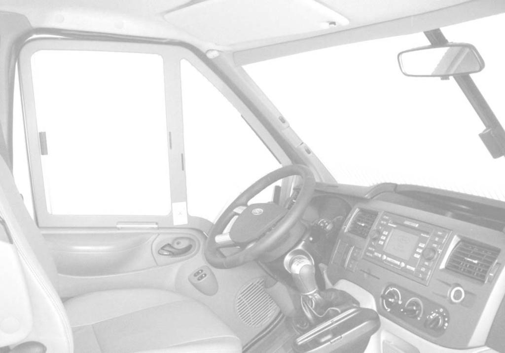 REMIfrontIII-T Ford Transit From production year 2006 Driver's cab blind system for Ford Transit Important! Read this information carefully first.