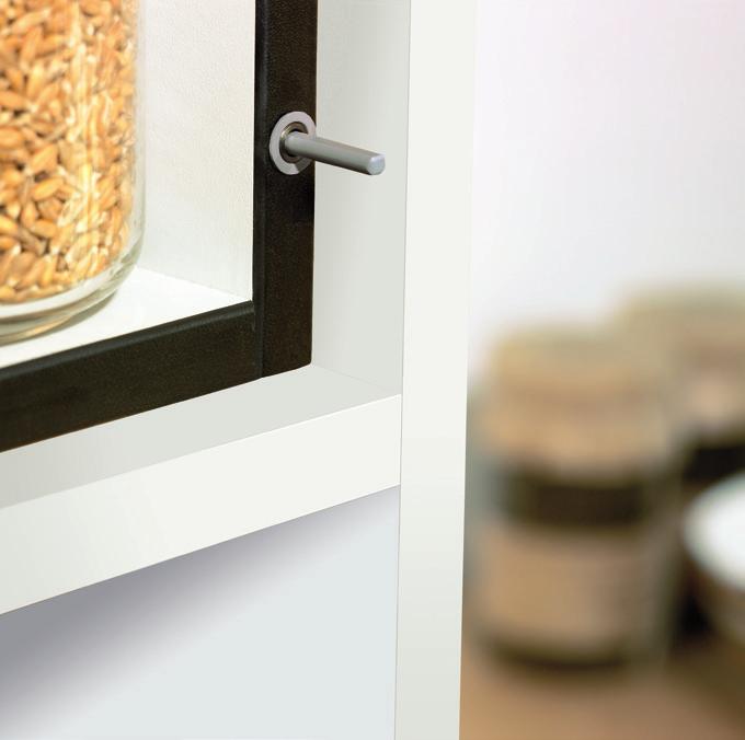 Tipmatic For handle-free wooden doors Gently tapping the front causes the doors to open to a convenient angle Use with Tiomos Tipmatic Plus or with Nexis and