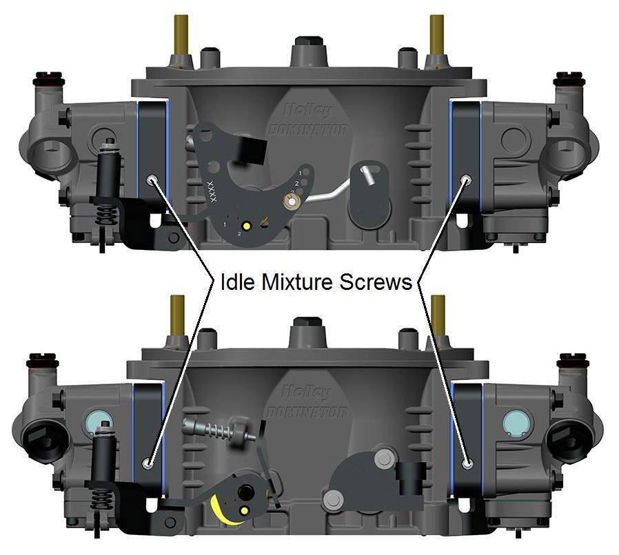 4. If the idle speed is lower than desired, turn the screw clockwise to speed up the rpm. If the idle speed is higher than desired, turn the idle screw counter-clockwise to lower the rpm.