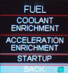 1 Fuel Figure 64 Figure 65 Figure 66 Figure 67 Figure 68 These parameters modify various fuel related tuning functions (Fig 65). 32.1.1 Coolant Enrichment Coolant enrichment is similar to the choke on a carburetor (Fig 66).