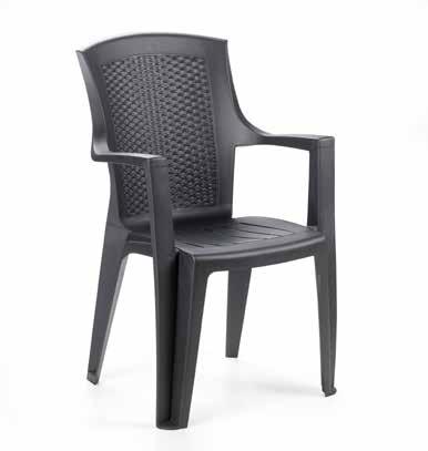 Stackable high back chair with