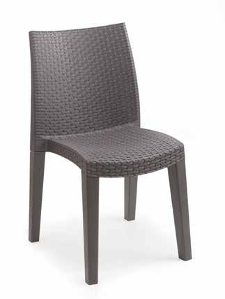 Lady Sedia impilabile effetto rattan Stackable chair with rattan effect 8