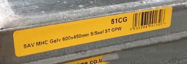 Certain steel products feature a coloured label to indicate the load classification of the product. White = 2.