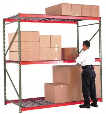Bulk Storage Shelving Boltless FastRak Shelving Units - Wire Mesh These complete units are priced to include high capacity wire mesh decking that features a waterfall design so that wire mesh curves
