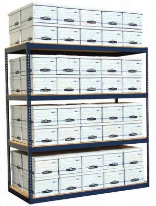 Boltless Archive Shelving - Boltless Boltless Archive Storage Units Features 3/4 Particle Board Decking Organize your records neatly and efficiently with these heavy duty shelving units.