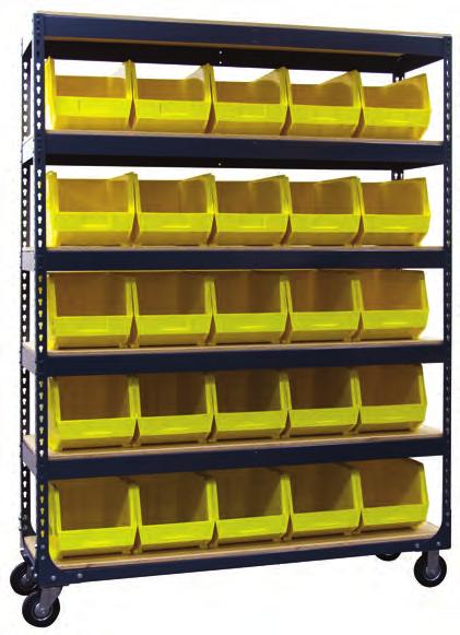 Series 200B Mobile Bin Storage Units Mobile bin storage units come complete with bins. These highly functional mobile shelf carts are built to last.
