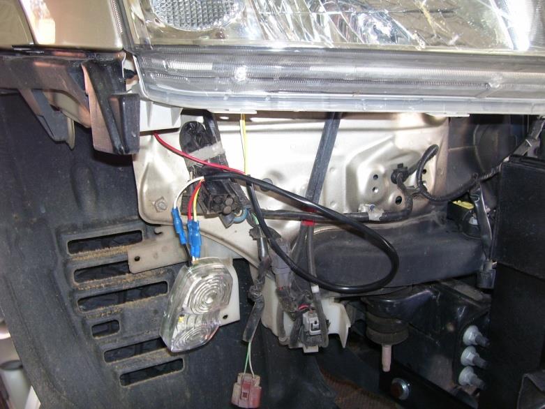 solder Wiring goes under and behind headlights TIP: Try out LED lights
