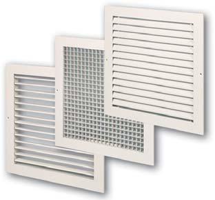 White). The range is complemented by the Aircell range of polymer Grilles.
