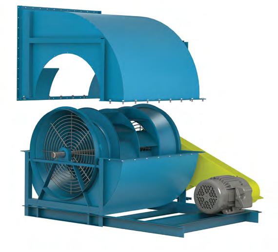 All housings are reinforced with rigid bracing to increase structural integrity. Lifting lugs are standard on all fans.