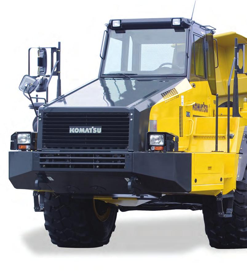 HM400-2 A RTICULATED D UMP T RUCK WALK-AROUND The HM400-2 with the new EPA Tier 3 and EU Stage 3A emission certified ecot3 engine offers all around maximum productivity with more horsepower and many