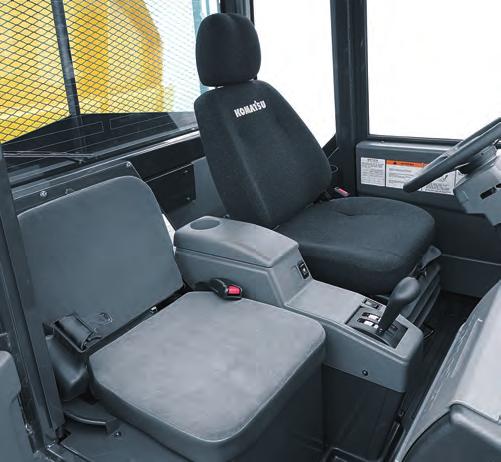 The combined features offer a quiet and comfortable operator environment.