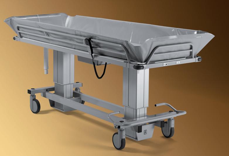 The flexible design allows these trolleys to be used for shower, transport as well as changing or treatment options regardless of your patient s size or weight considerations.