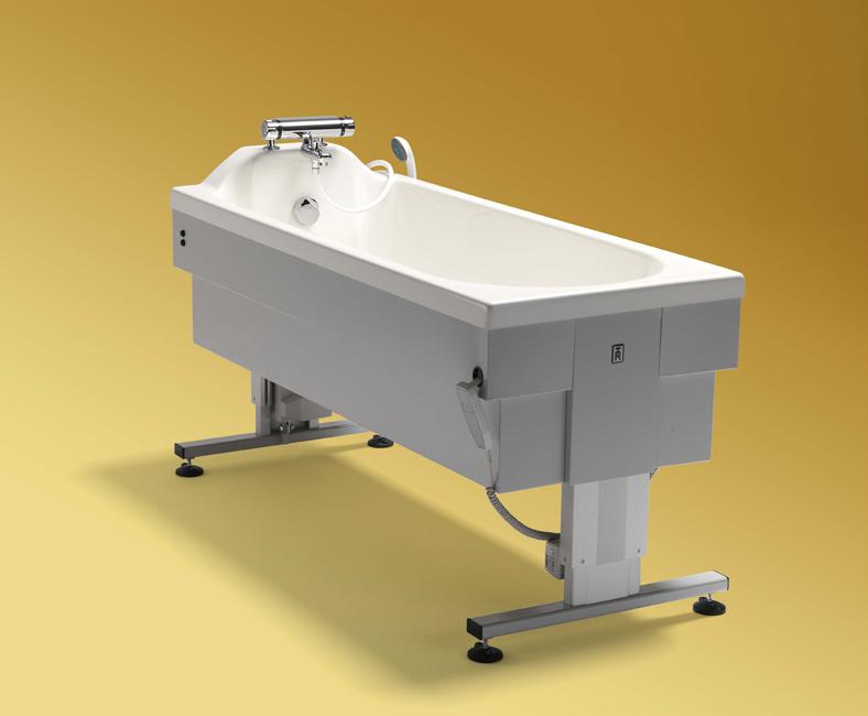 Available as height adjustable with whirlpool, cleaning system, and Autofill, the TR 900 is a full feature recumbent bath.