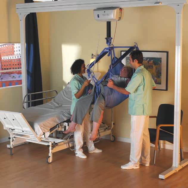 Bariatric Care - Tenor 11 increased options for bariatric care Tenor system, comprising of a bariatric mobile lift and optimised sling solution, can cover a wide range of tasks transfers,