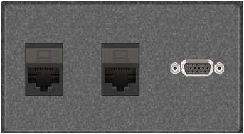 (1) HDMI with 36 patch cord attached (1) Mini-Stereo (1) VGA 15