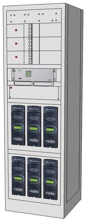 PVPS Photovoltaic Power System Battery-based, On or Off-grid (6) FM80 s on a telecom rack Supplies power to batteries or DC