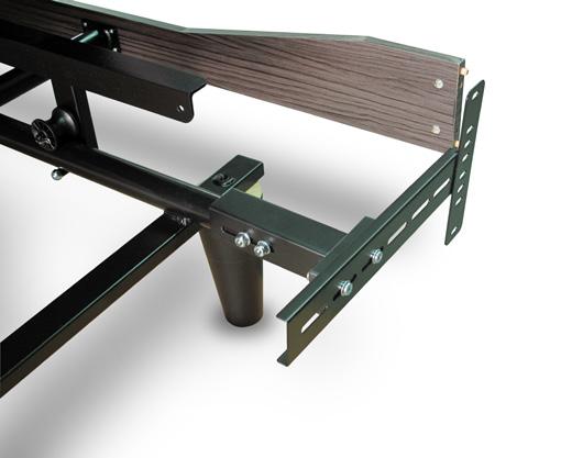 Measure the distance of the center to center mounting holes in the headboard bracket assemblies. 7.
