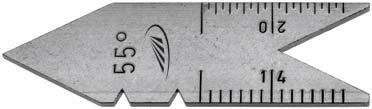 00 0595 Thread cutting gauge Special steel Cuts for Whitworth or metric threads Base