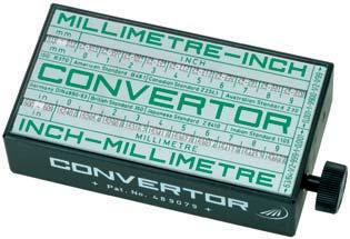 0582 mm/inch converter Direct reading of inch to millimeter conversion