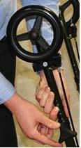 stays outside of rollator frame. 4. Tighten triangular hand screw (Important: Hand Tighten Only!