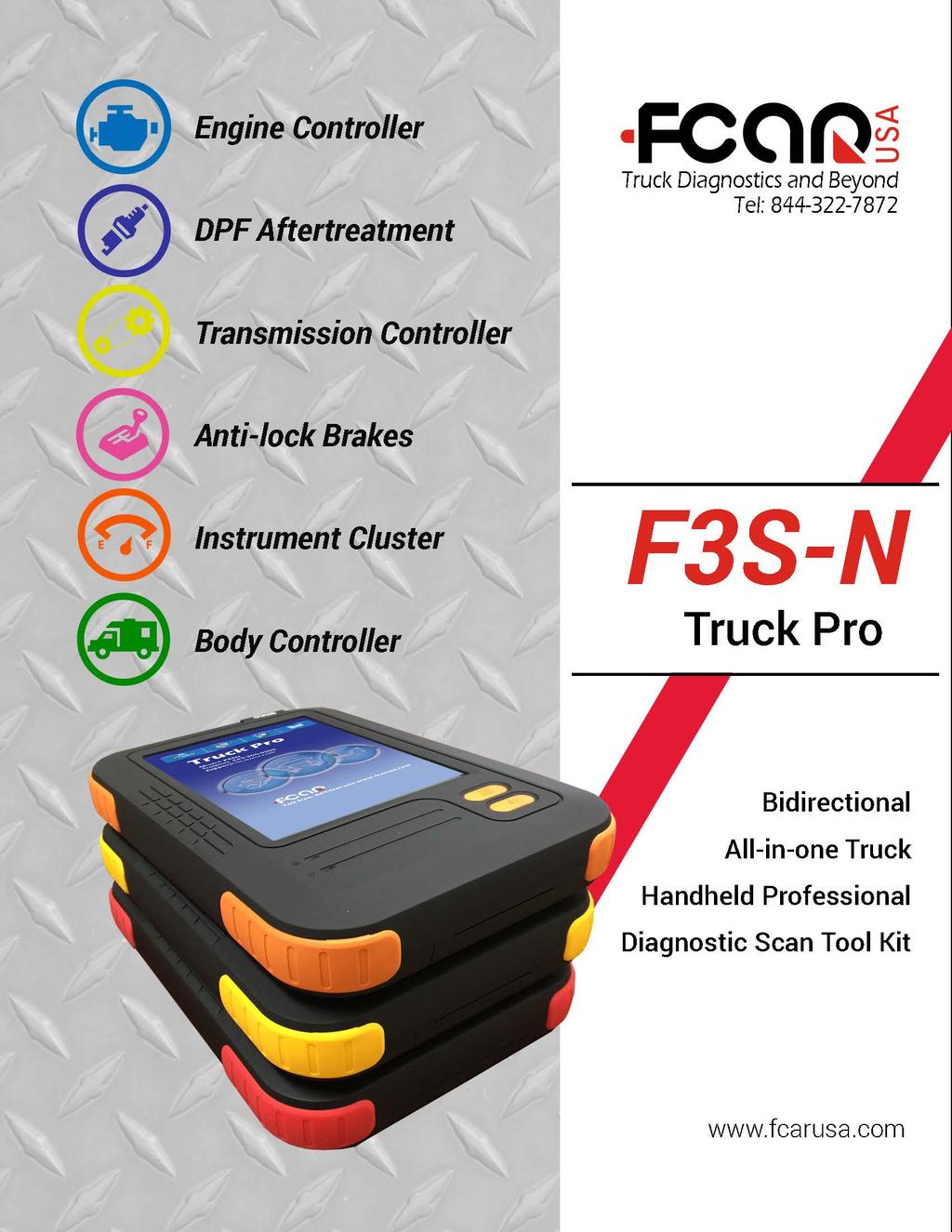 @ 0 Engine Controller DPF Aftertreatment Transmission Controller FCaQ ~ Trucl< Diagnostics and Beyond Tel: 844-322-7872 @ @ @ Anti-lock Brakes