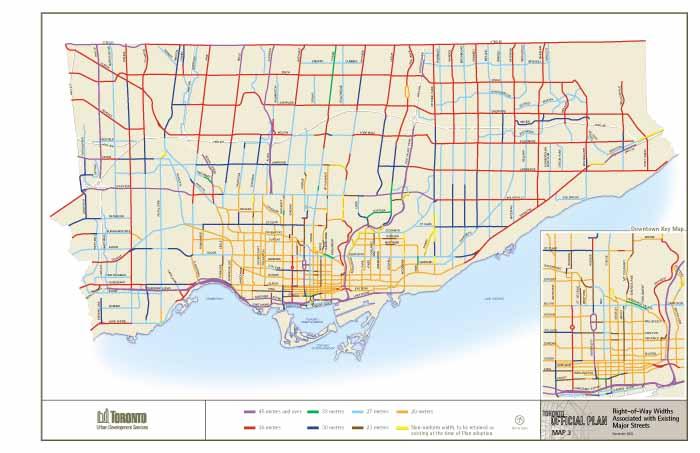 Toronto s Official Plan Transportation infrastructure roads Protect existing and planned