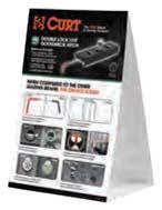 CURT 50% thicker handle than the leading competitor CURT Double-locking pins for twice the security Chrome ring and rubber trim for a sealed, finished look Other Other CURT 40% thicker chain loops