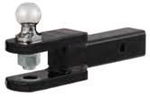 Gloss black 1" 45821 45821 shown with 40004 ball SWAY TAB BALL MOUNT For trailer hitches with a 2" x 2" receiver tube opening Provides